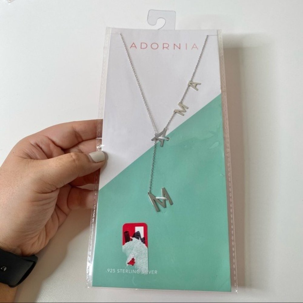 NWT ADORNIA Mama Lariat Necklace in Sterling Silver - Picture 3 of 7